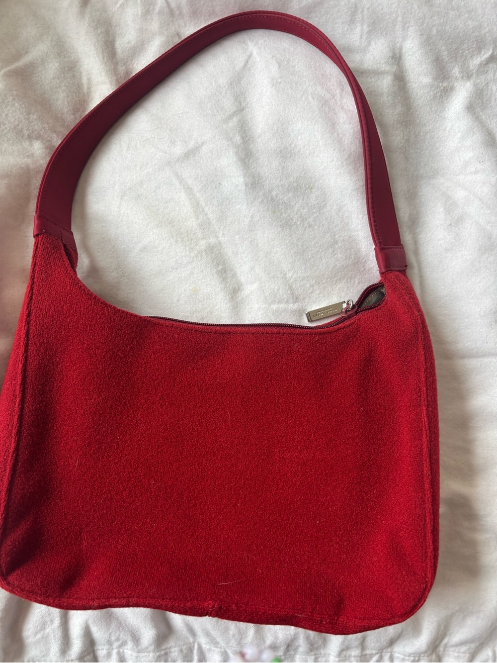 Vintage Nine West Red Fabric Shoulder Bag – Classic Y2K Minimalist Purse - Picture 2 of 4